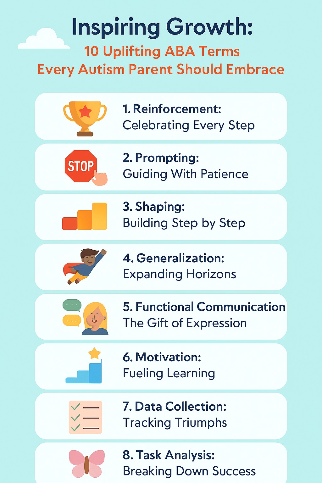 Inspiring Growth: 10 Uplifting ABA Terms Every Autism Parent Should Embrace